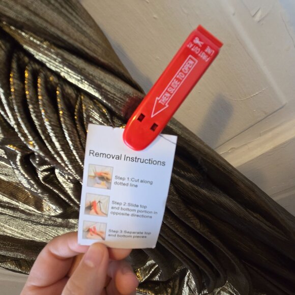 Ieena for Mac Duggal black Tie gold asymmetric dress size 18 NWT - Picture 6 of 10